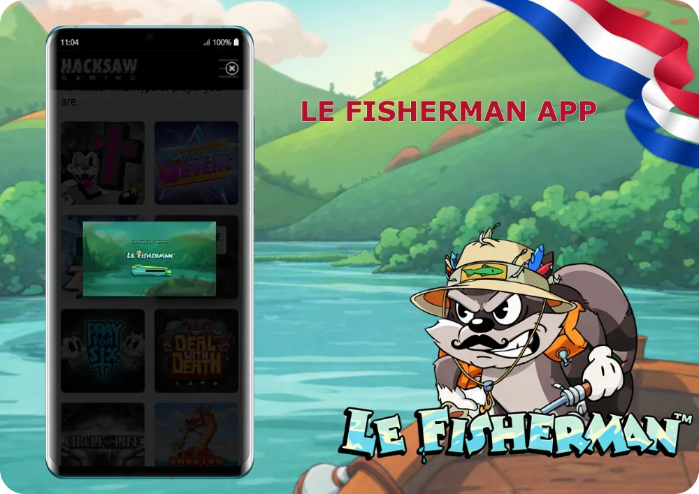 Le Fisherman op smartphone via Hacksaw Gaming mobiele browser